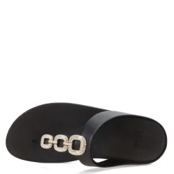 Women's FitFlop, Fino Crystal Chain Toe-Post Sandal