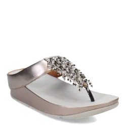 Women's FitFlop, Rumba Beaded Metallic Toe-Post Sandal