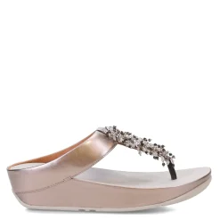 Women's FitFlop, Rumba Beaded Metallic Toe-Post Sandal