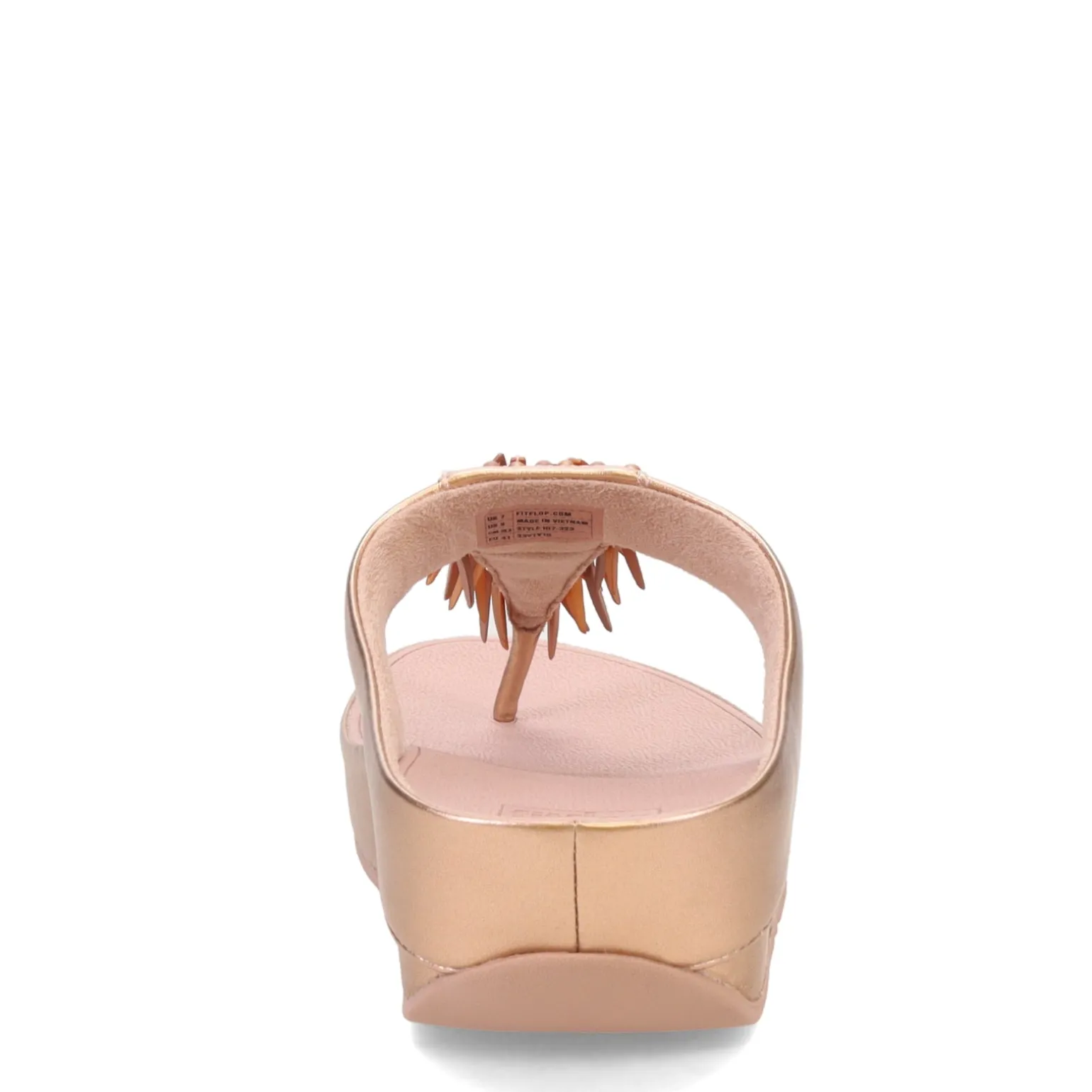 Women's FitFlop, Rumba Beaded Metallic Toe-Post Sandal